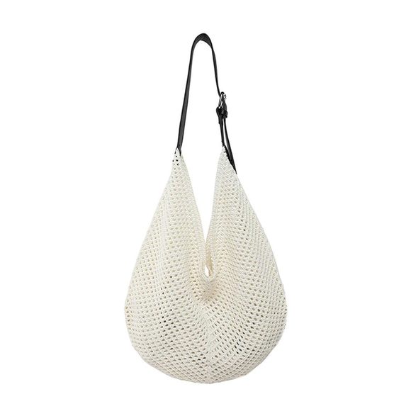 Cotton Crochet String Bag Slouchy Summer Beach Hobo Purse Bohemian ^_^ - Picture 1 of 6